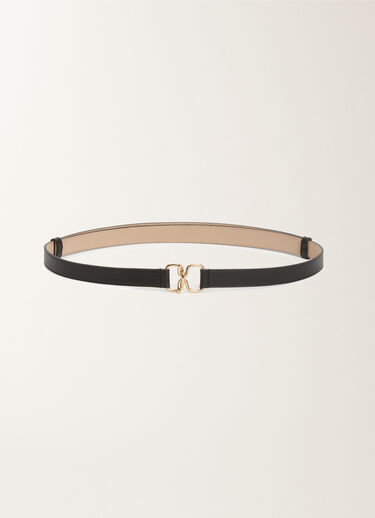 Fabiana Filippi Calfskin crossover belt, black BLACK AAD265A972L2140000
