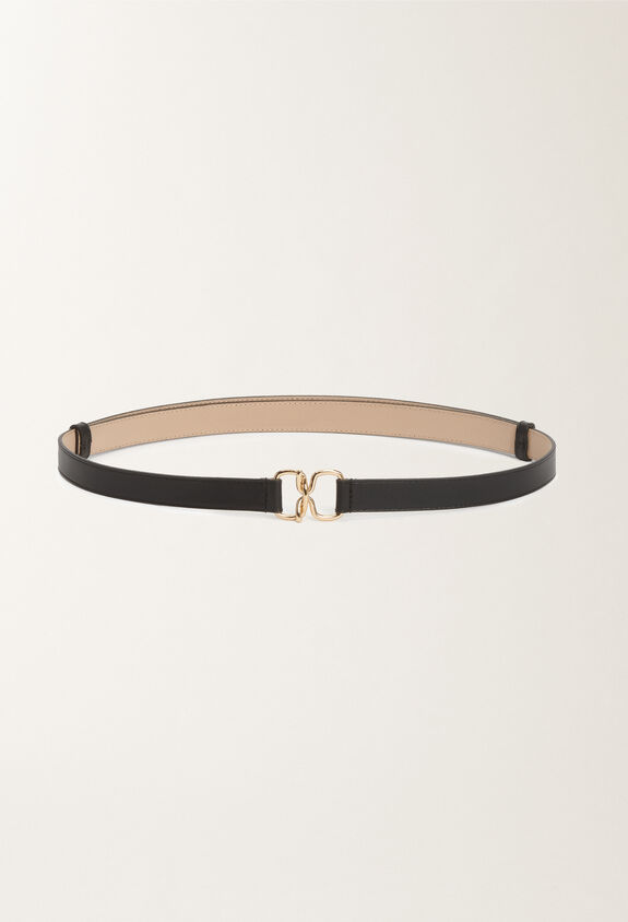 Fabiana Filippi Calfskin crossover belt, black BLACK AAD265A972L2140000