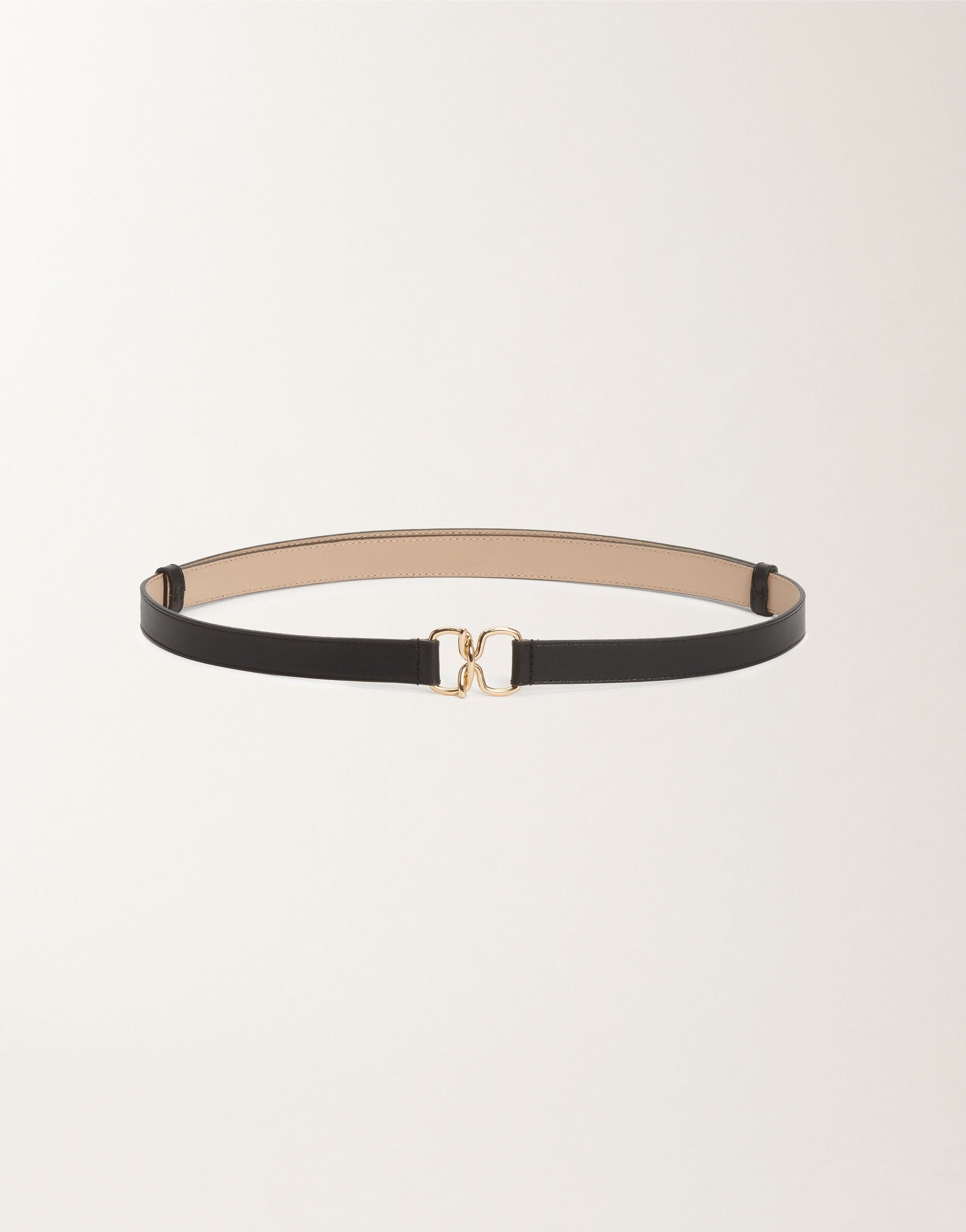 Fabiana Filippi Calfskin crossover belt, black BLACK AAD265A972L2140000