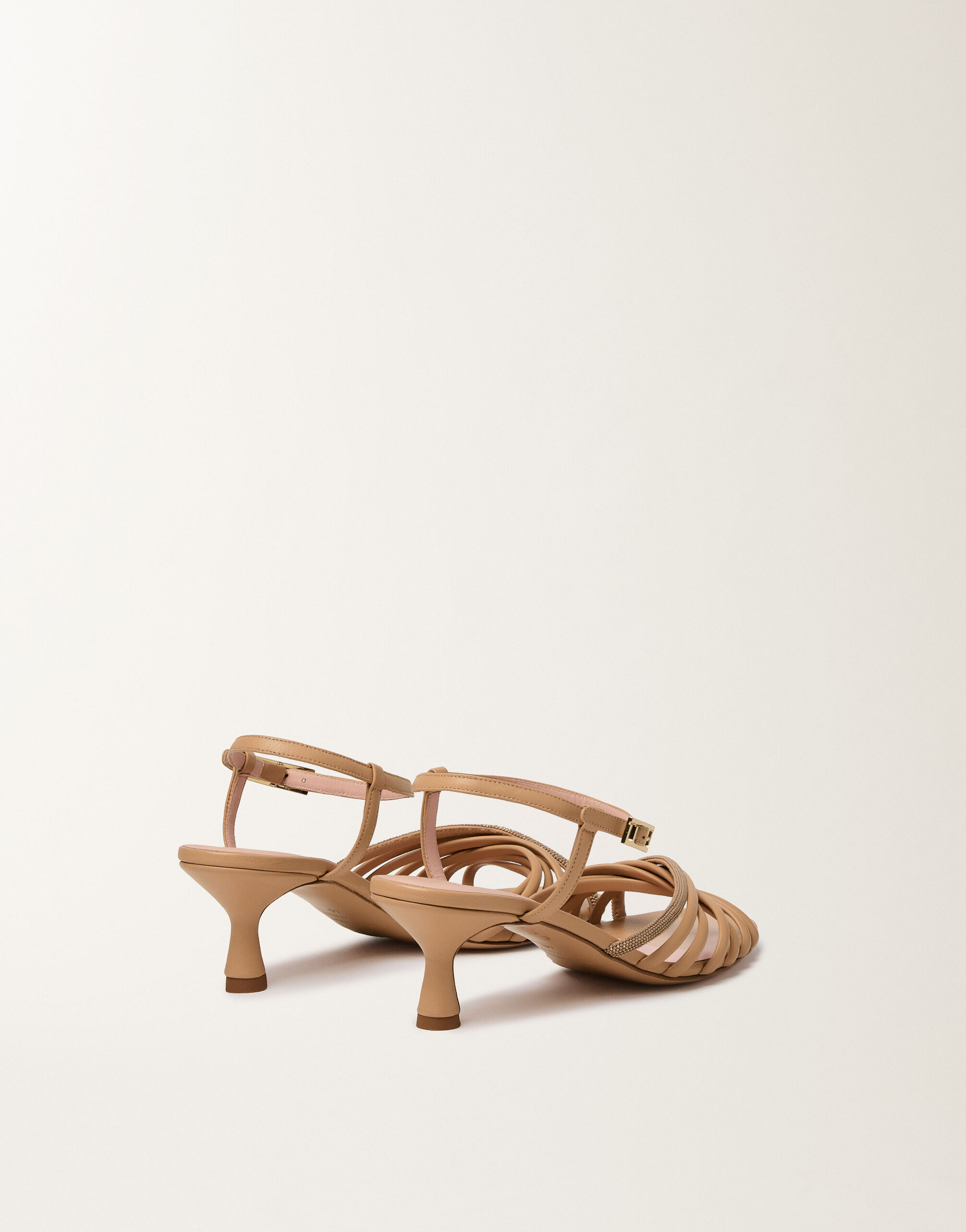 Fabiana Filippi Nappa leather sandal with heel, maple ACER ASD276A869M0120000