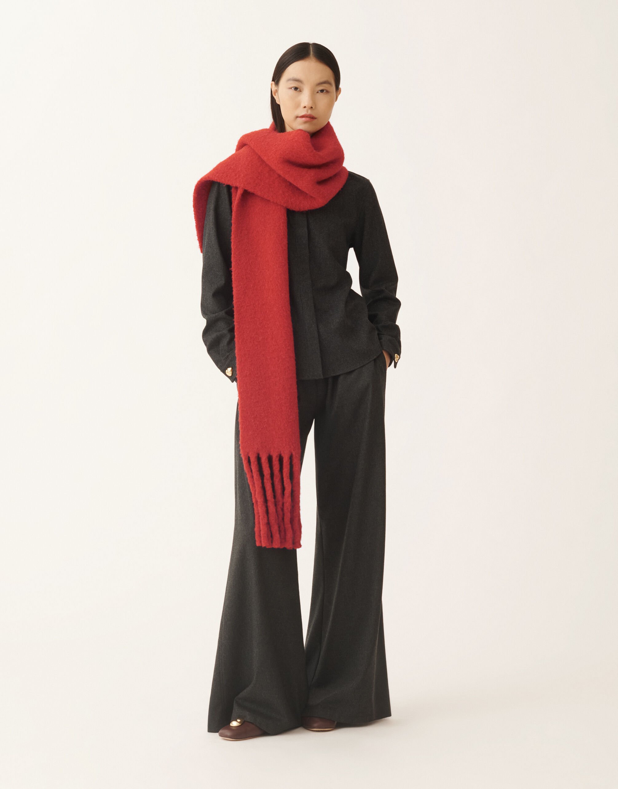 Fabiana Filippi Amelia trousers in flannel, slate Grey PAD225F291D1860000