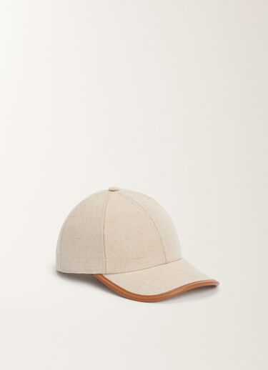 Fabiana Filippi Canvas and leather baseball cap, tan BROWN SAD265A807L2070000