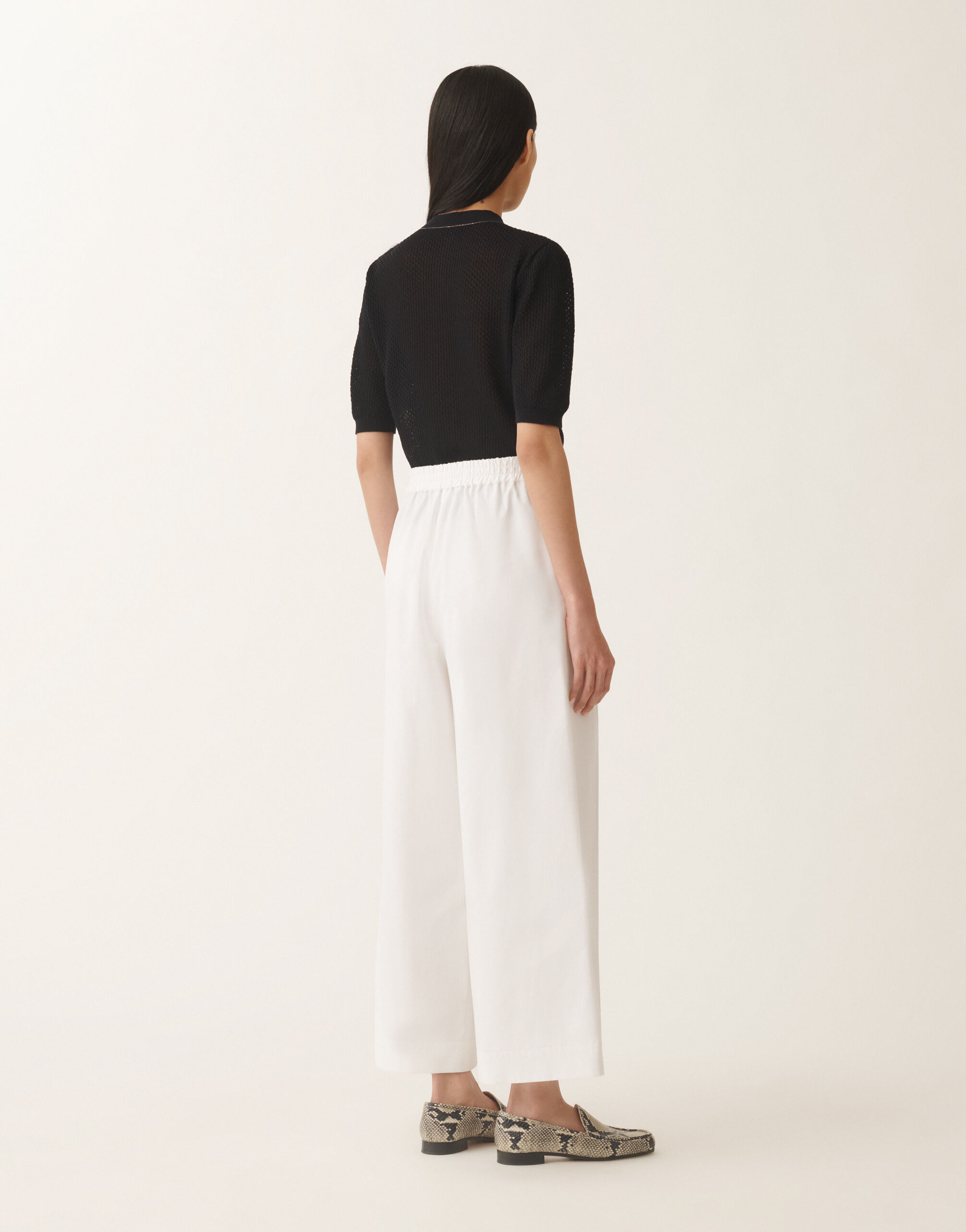 Fabiana Filippi Poplin trousers, optical white WHITE PAD275F386D6140000