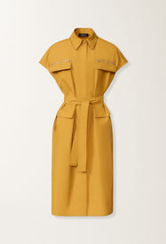 Fabiana Filippi Sahariana dress in mustard poplin MUSTARD ABD276F618L5820000