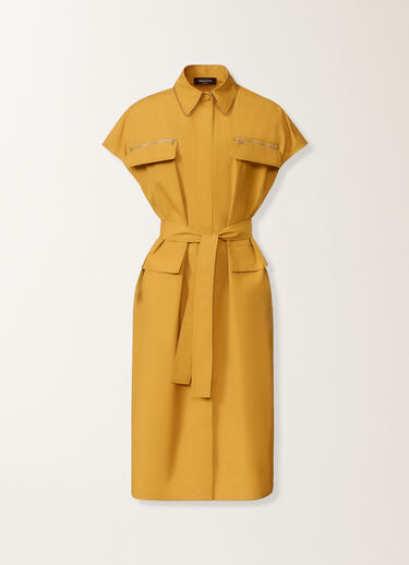 Fabiana Filippi Sahariana dress in mustard poplin MUSTARD ABD276F618L5820000
