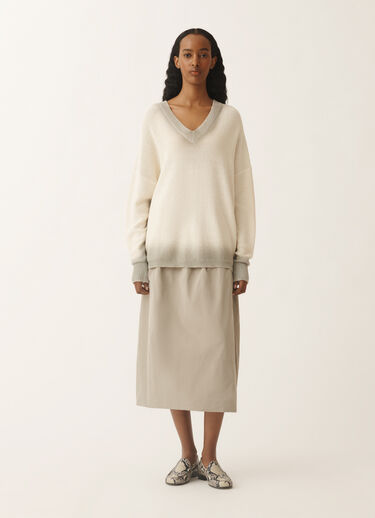 Fabiana Filippi Cotton and linen sweater with sequins, white WHITE MAD275F531L3820000
