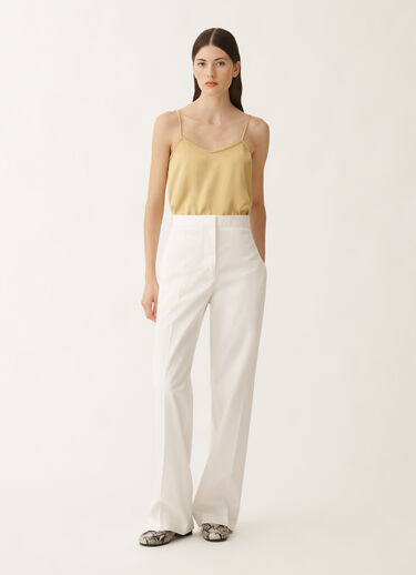 Fabiana Filippi Deruta cotton gabardine trousers, white WHITE PAD265F320L1920000