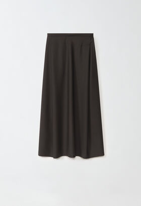 Fabiana Filippi Cool wool skirt, brown GREY PAD214F326D6200000