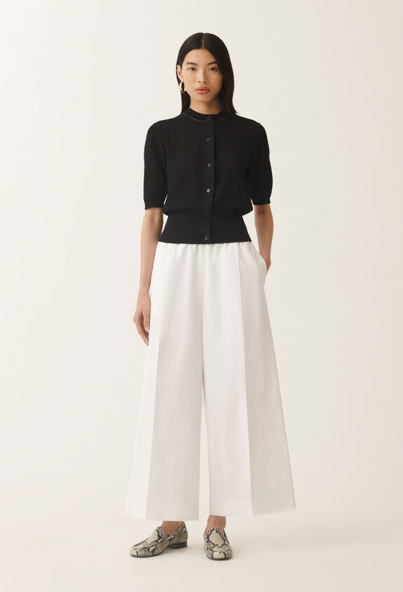 Fabiana Filippi Pantalone in popeline, bianco ottico BIANCO OTTICO PAD275F386D6140000