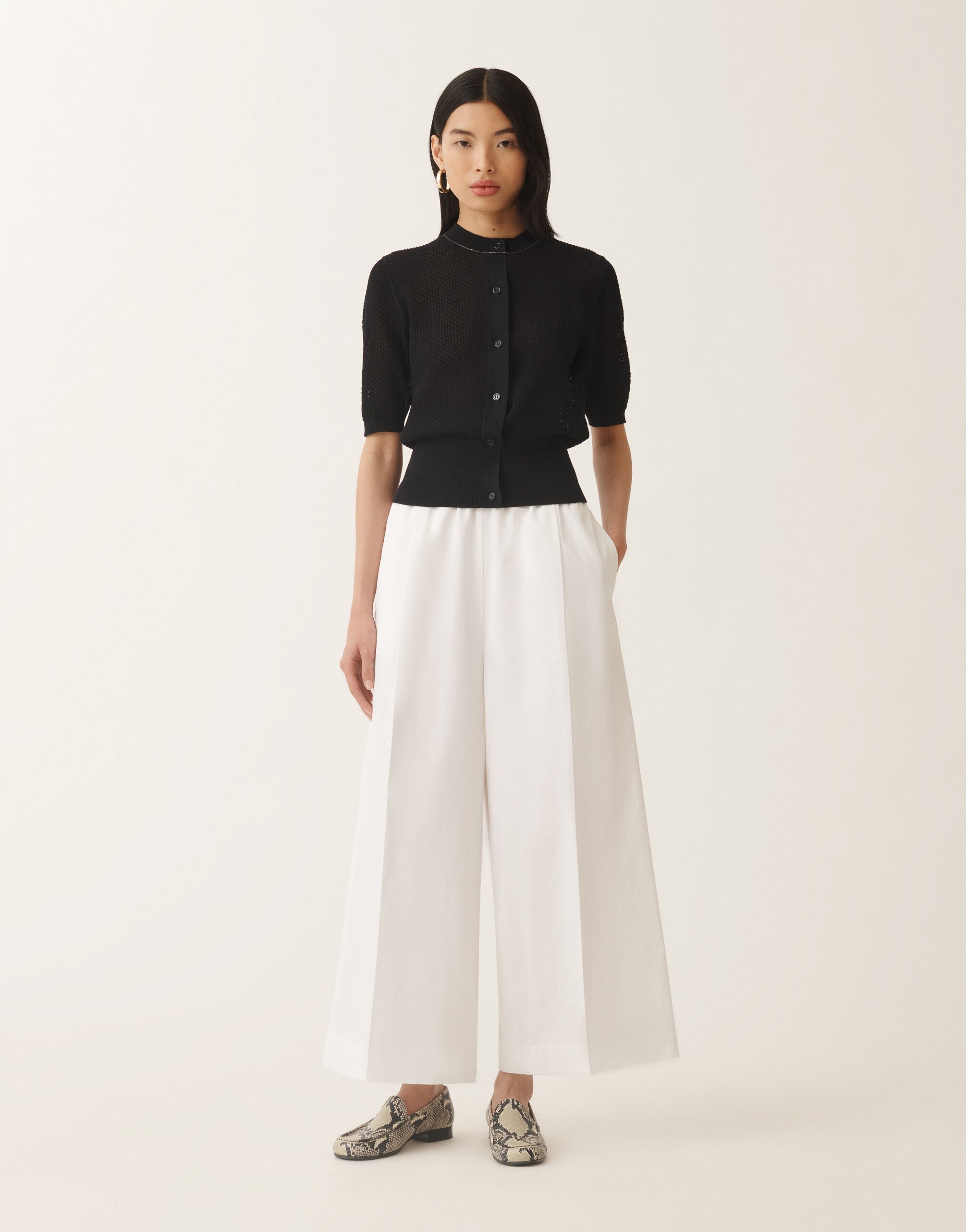 Fabiana Filippi Poplin trousers, optical white WHITE PAD275F386D6140000
