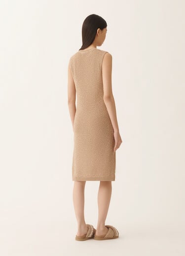 Fabiana Filippi Mini dress in cotton tape with sequins, maple ACER ABD276F593M1200000