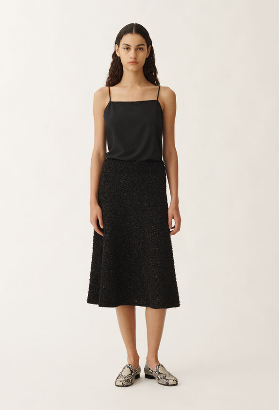 Fabiana Filippi Tweed-effect mini skirt, black BLACK GND265F395L167M531