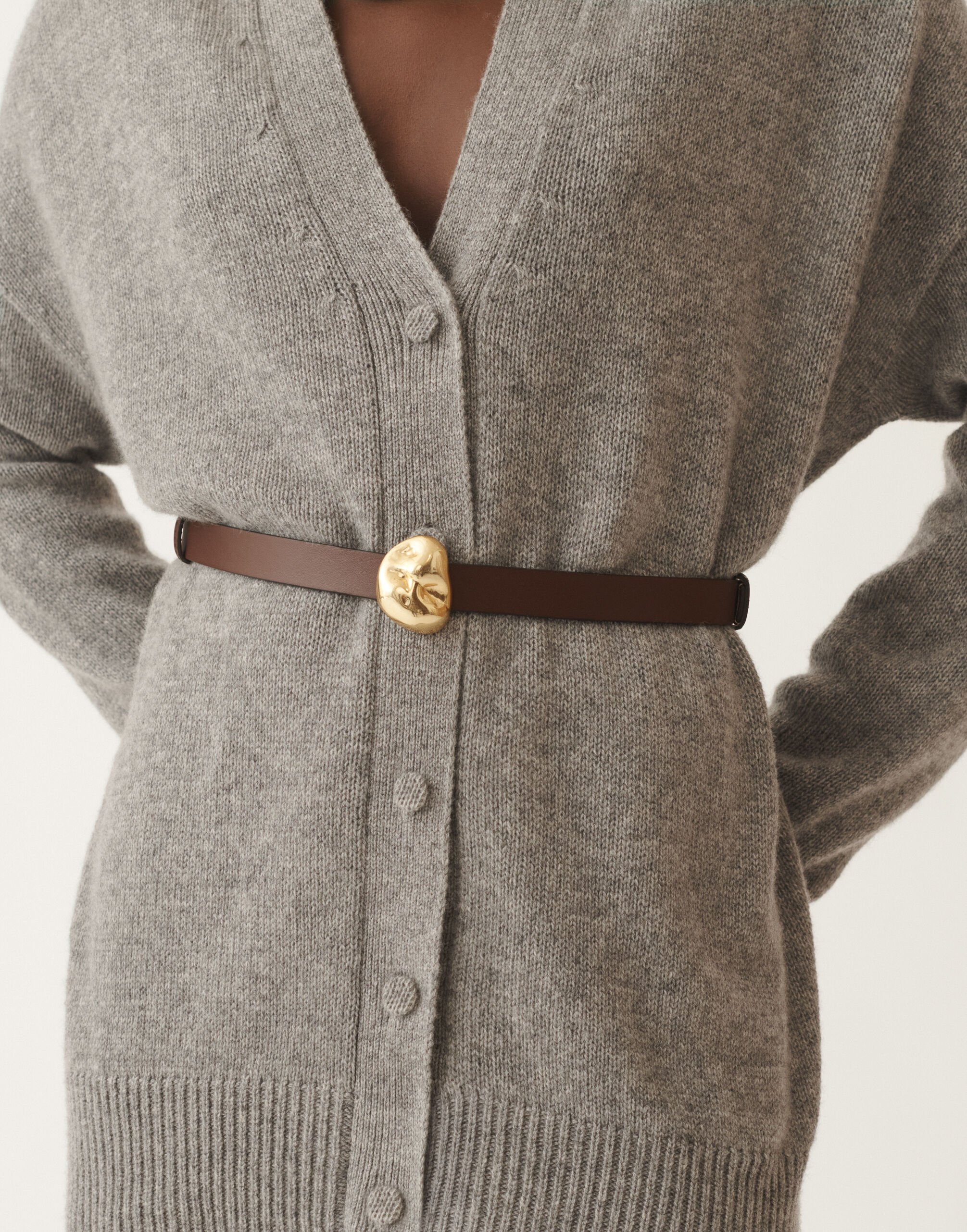 Fabiana Filippi Calfskin belt, ebony BROWN AAD215A829L8030000