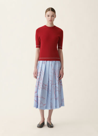 Fabiana Filippi Brushed Platinum sweater, red and light blue Red and light blue MAD216F038M2700000