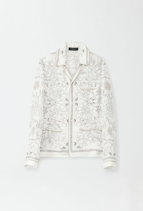 Fabiana Filippi Printed silk twill shirt, white ABD274F130H4550000