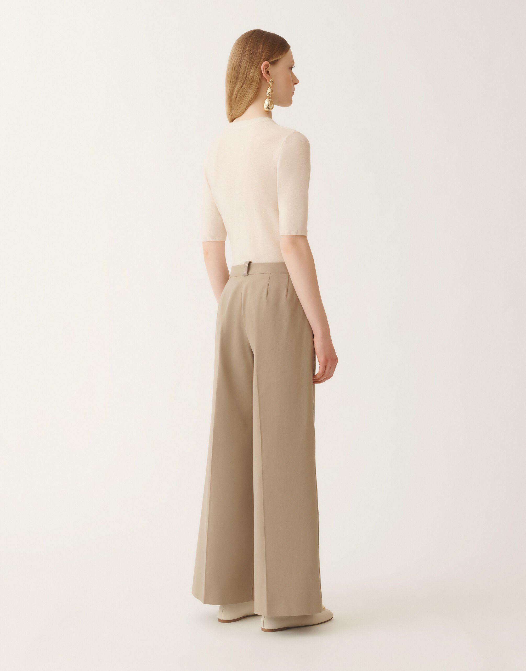 Fabiana Filippi Hose Spoleto aus Baumwollgabardine, olivgrün Grün PAD215F307L5150000