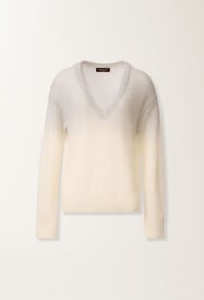 Fabiana Filippi Mohair sweater with ombré sequins, raffia, and gray Gray MAD266F124L9000000