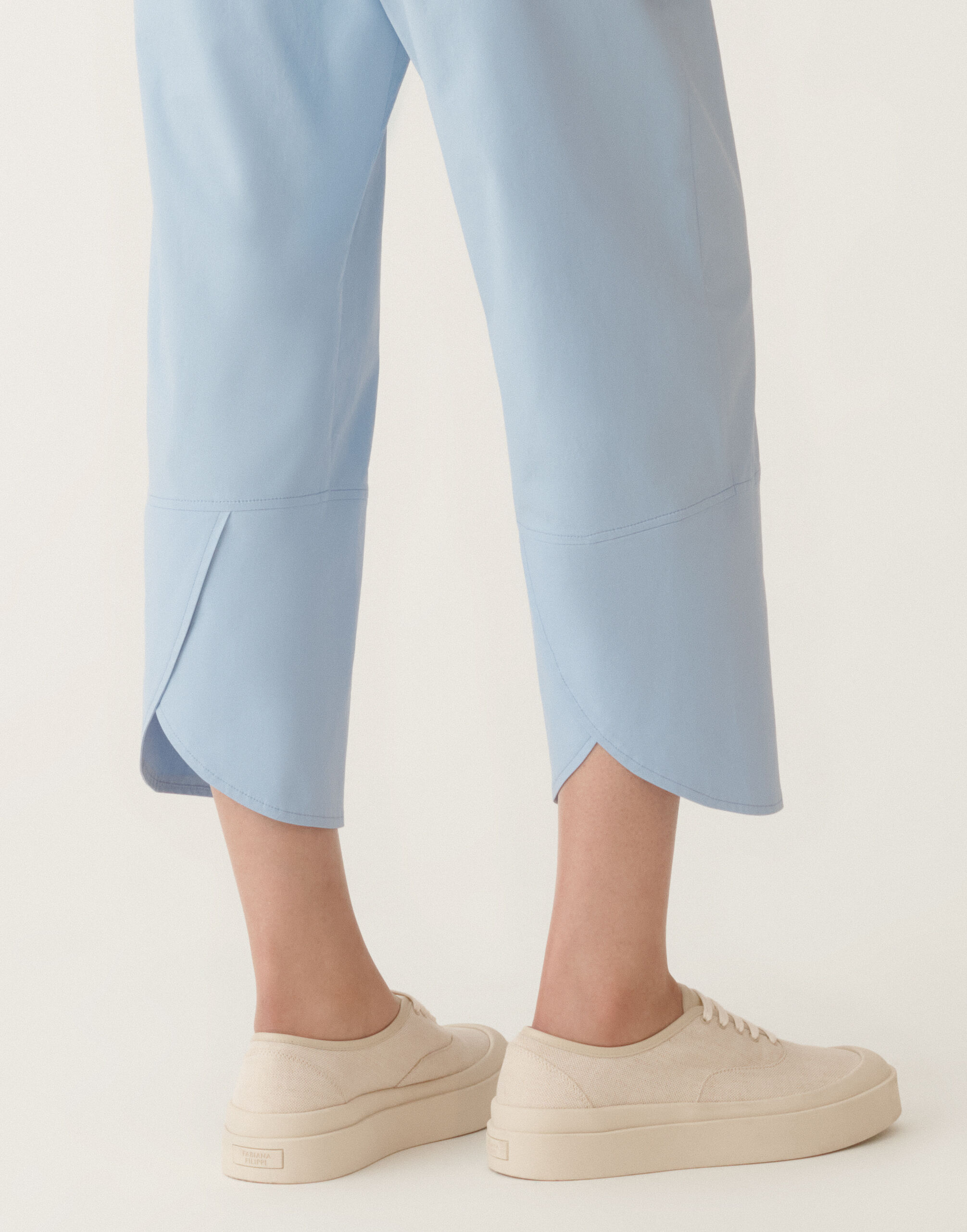 Fabiana Filippi Stretch poplin trousers, sky blue SKY BLUE PADC02F405H5460000
