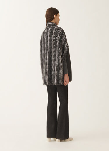 Fabiana Filippi Cape in soft double chevron, grey Grey CTD225F726L7020000
