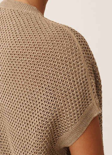 Fabiana Filippi Cappa in cotone organico con viscosa brillante, fango FANGO MAD276F495M1330000