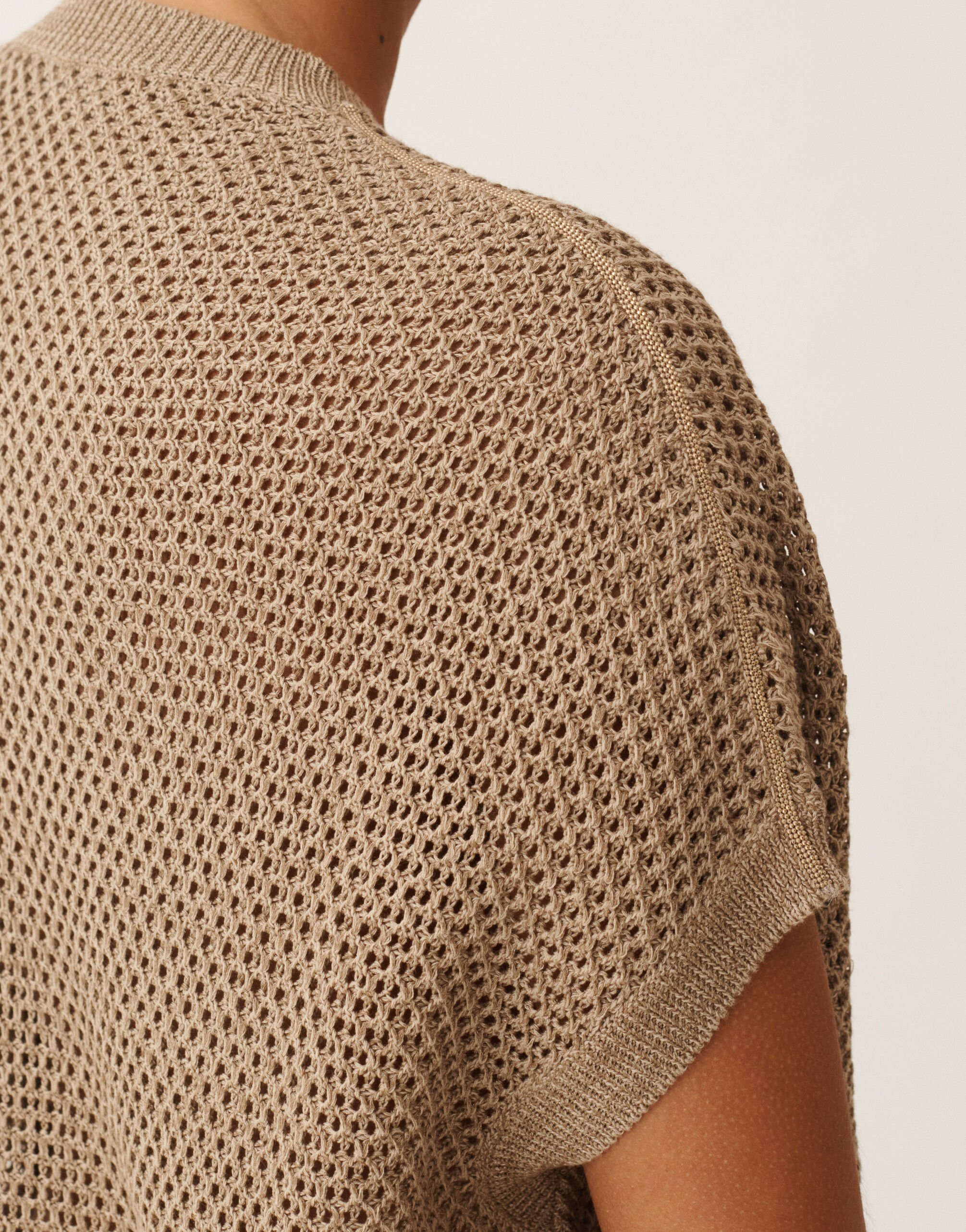 Fabiana Filippi Cappa in cotone organico con viscosa brillante, fango FANGO MAD276F495M1330000