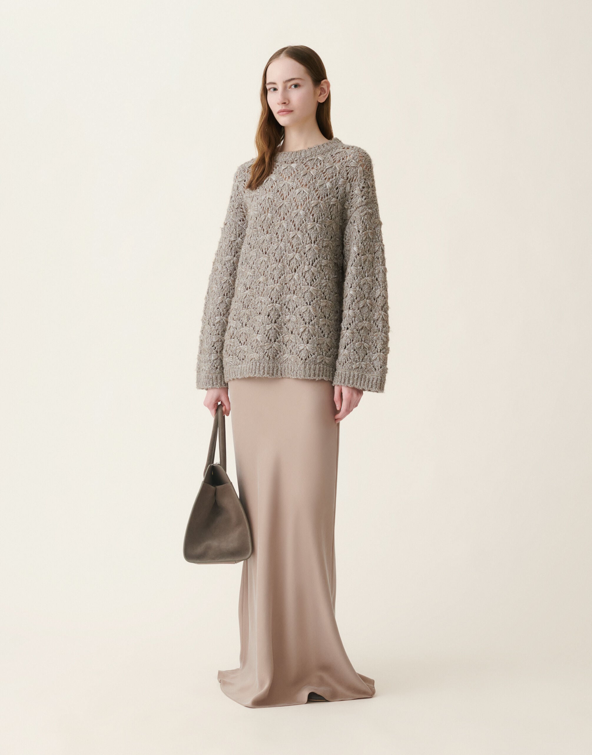 Rollkragenpullover aus gepolstertem Garn, mocha Fabiana Filippi Rollkragenpullover aus gepolstertem Garn, mocha Mocha MAD216F091M3150000