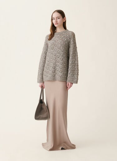 Rollkragenpullover aus gepolstertem Garn, mocha Fabiana Filippi Rollkragenpullover aus gepolstertem Garn, mocha Mocha MAD216F091M3150000