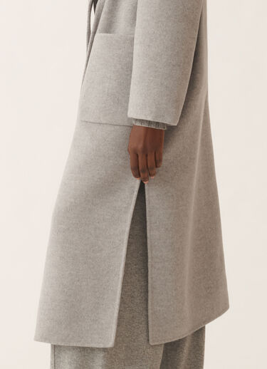 Fabiana Filippi Double-faced wool and cashmere coat, rock Grey CTD225F680L6390000