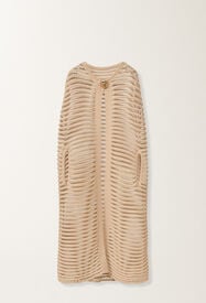 Fabiana Filippi Cape longue en laine de chameau, albinos et lurex doré BRUN MAD215F095L5200000
