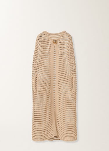 Fabiana Filippi Cape longue en laine de chameau, albinos et lurex doré BRUN MAD215F095L5200000