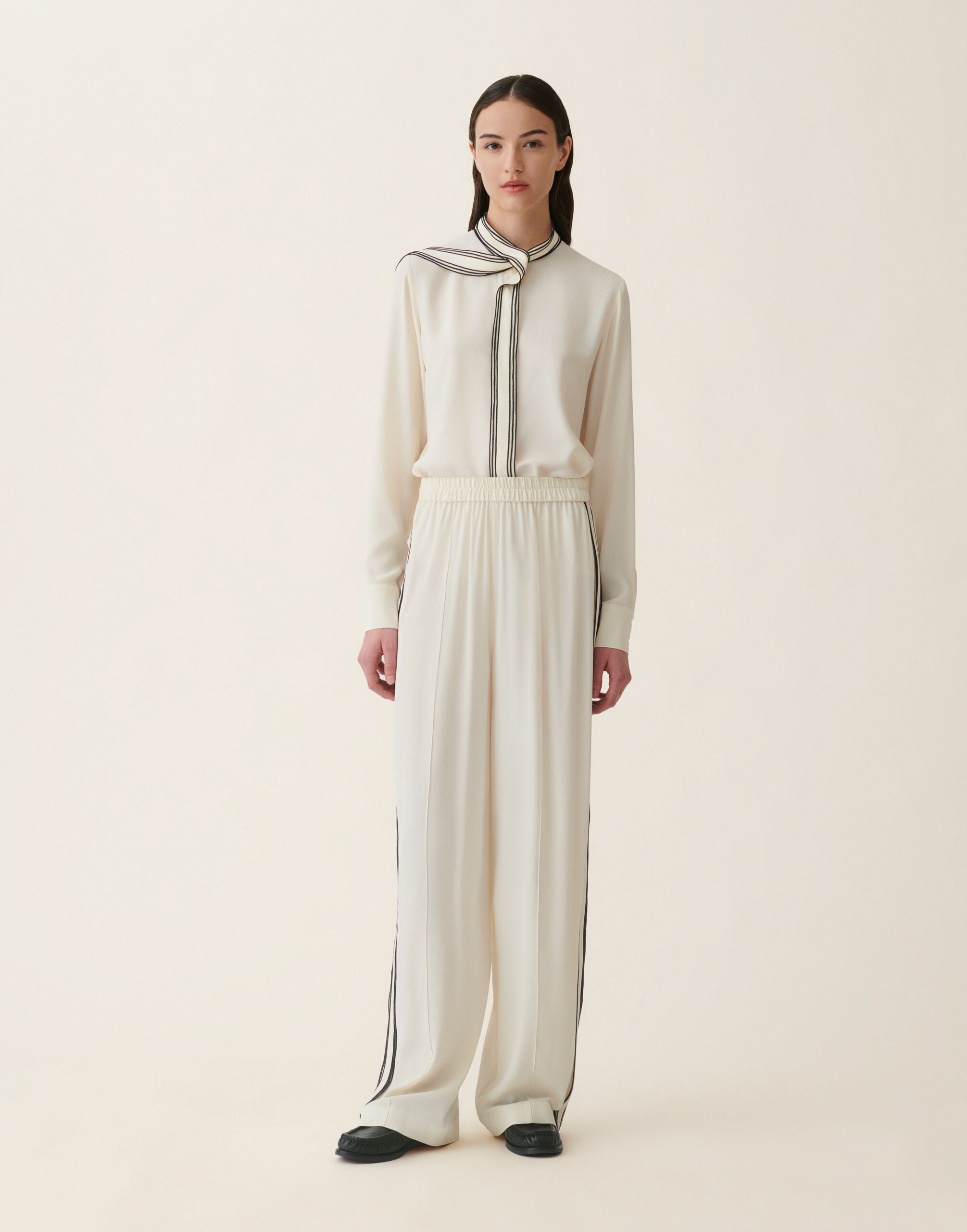 レディースCrêpe de Chine trousers, butter パンツ | Fabiana Filippi