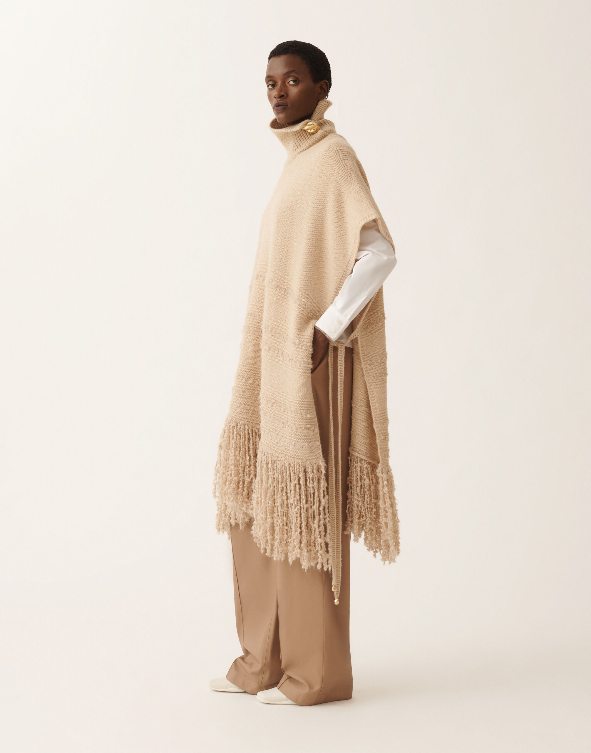 Fabiana Filippi Camel cape, albino BROWN MAD215F118L5010000