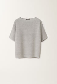 Fabiana Filippi Cotton and lurex sweater, rock grey GREY MAD265F097L2330000