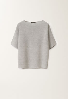 Fabiana Filippi Cotton and lurex sweater, rock grey GREY MAD265F097L2330000