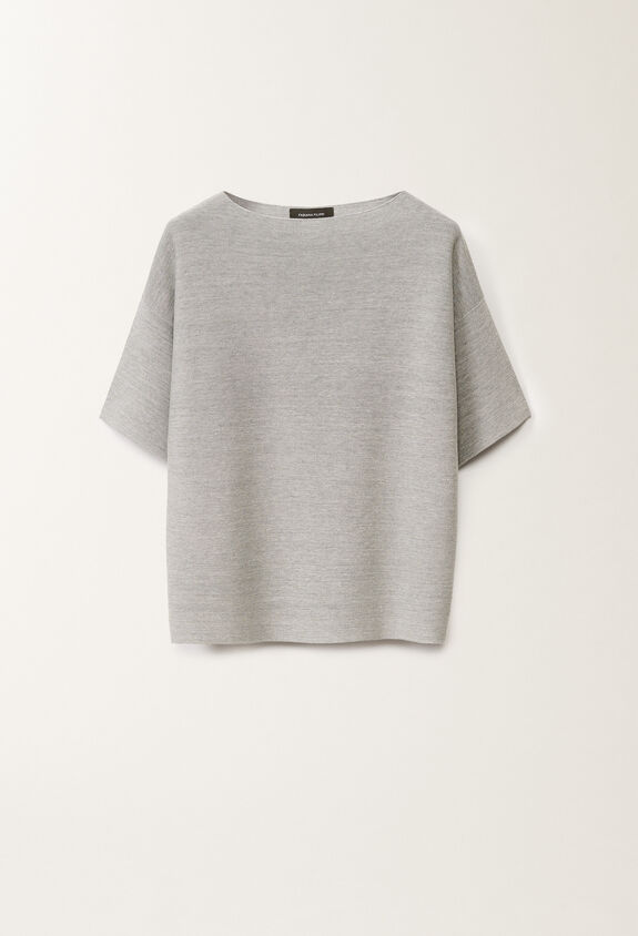 Fabiana Filippi Cotton and lurex sweater, rock grey GREY MAD265F097L2330000