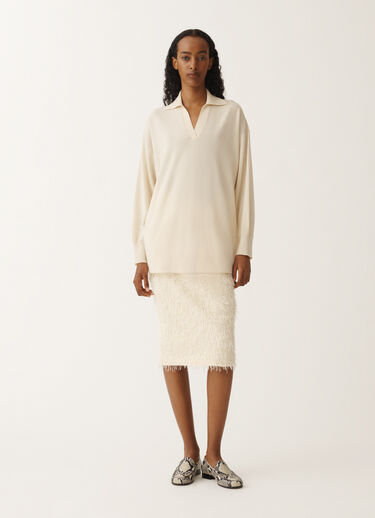 Fabiana Filippi Pullover aus Wolle und Baumwolle, vanillefarben WEISS MAD265F041L1620000