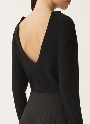 Fabiana Filippi Robe en laine et coton, noir NOIR ABD265F186L1770000