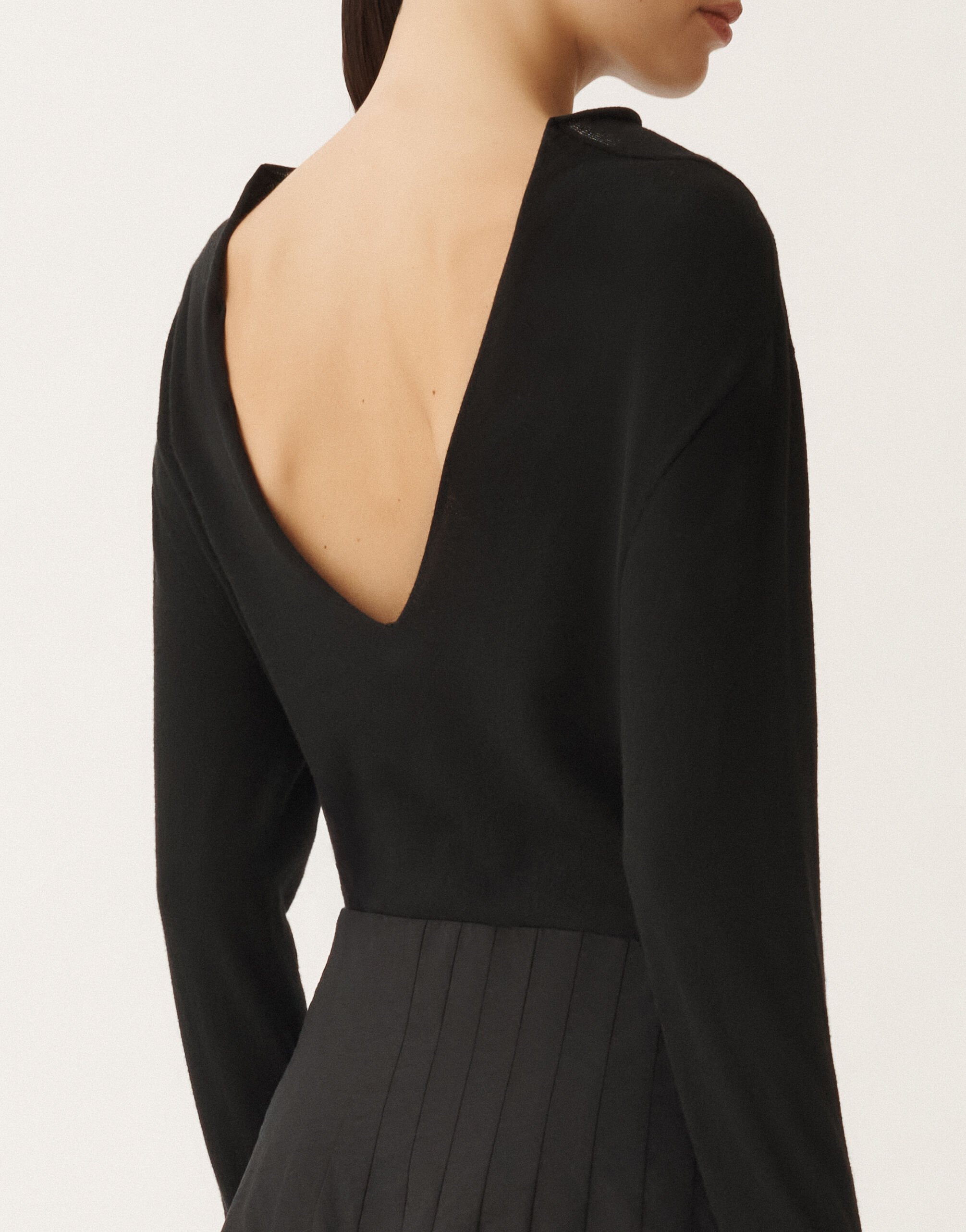 Fabiana Filippi Robe en laine et coton, noir NOIR ABD265F186L1770000