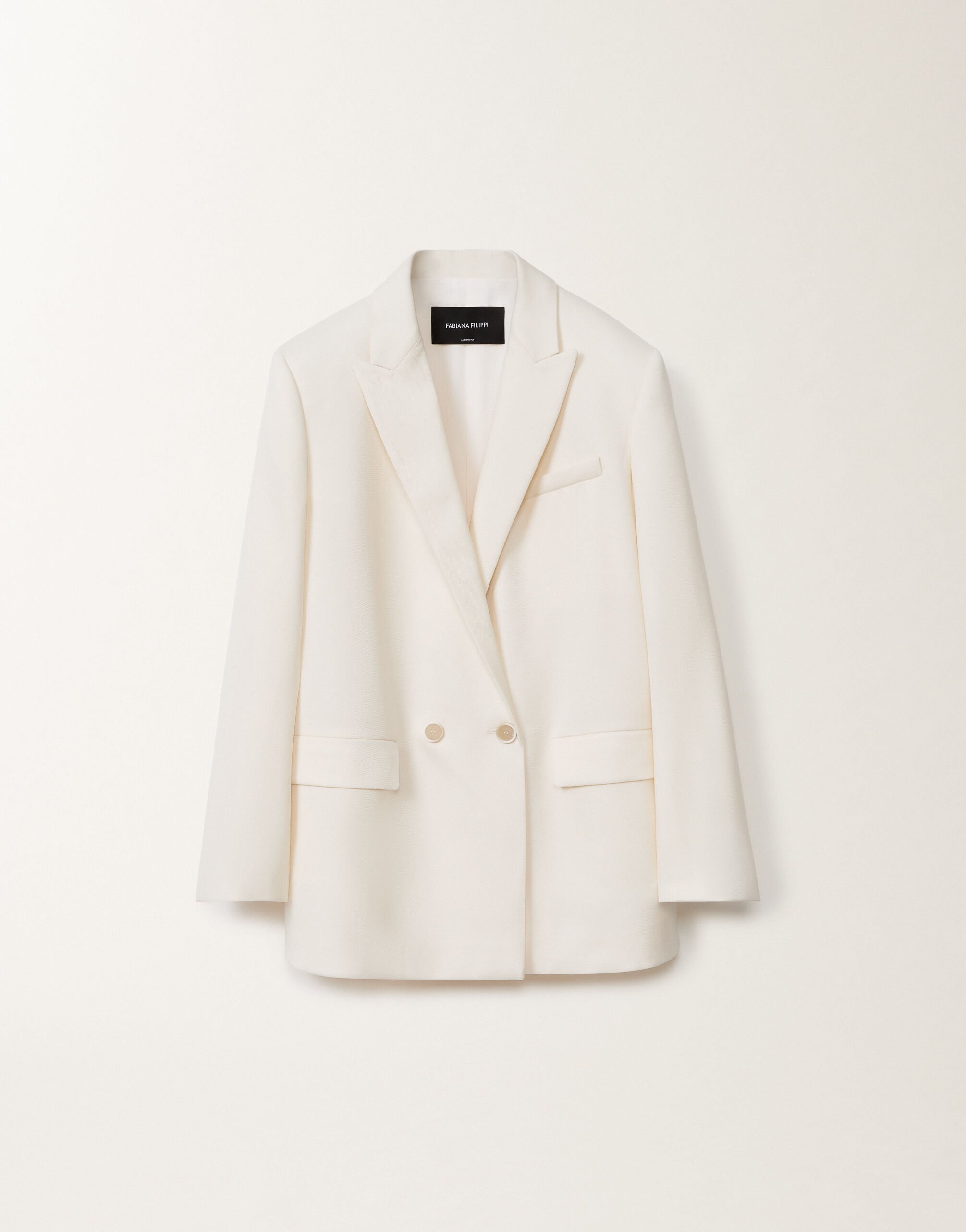 Fabiana Filippi Veste croisée en lin et viscose, blanc BLANC GCD275F412L3100000