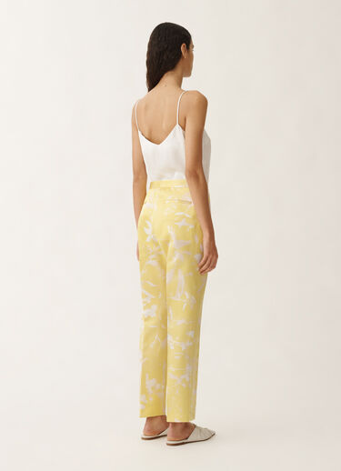 Fabiana Filippi Hose Montefalco aus Seide mit Print Tilia, zedernfarben GELB PAD265F326D8270000