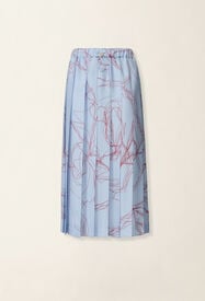 Fabiana Filippi Gonna midi in twill di seta, azzurro Azzurro GND216F339M3070000