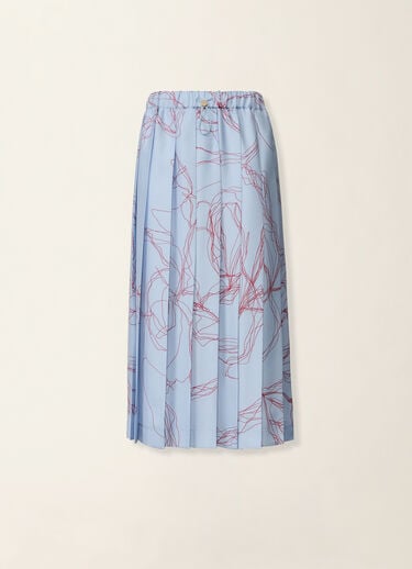 Fabiana Filippi Gonna midi in twill di seta, azzurro Azzurro GND216F339M3070000