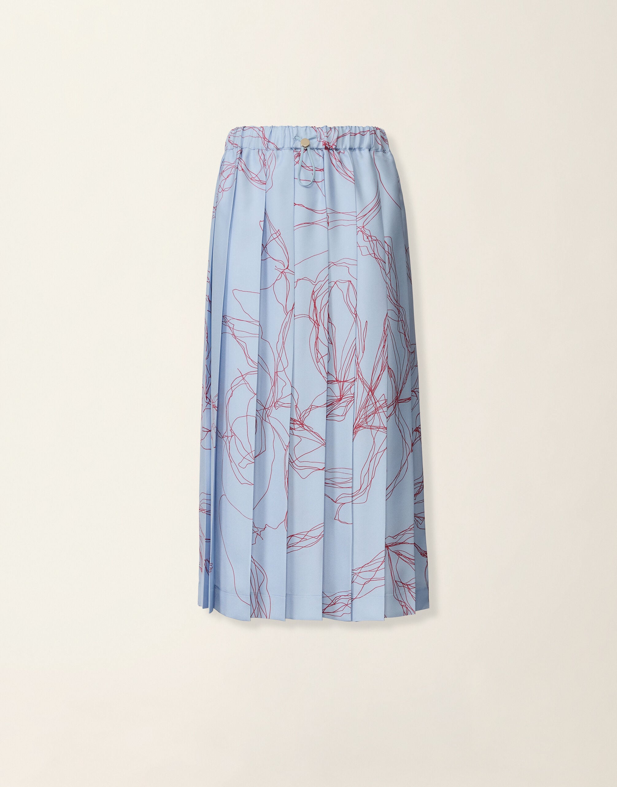 Fabiana Filippi Gonna midi in twill di seta, azzurro Azzurro GND216F339M3070000