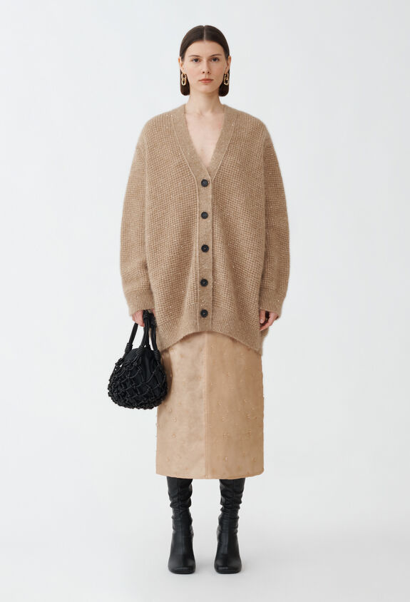 Fabiana Filippi Cardigan aus Mohair, Kamelbraun BRAUN MAD214F034D7230000