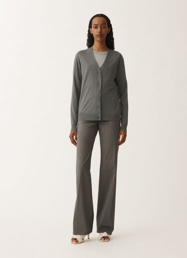Fabiana Filippi Cashmere and silk cardigan, granite GREY MAD265F008N9070000