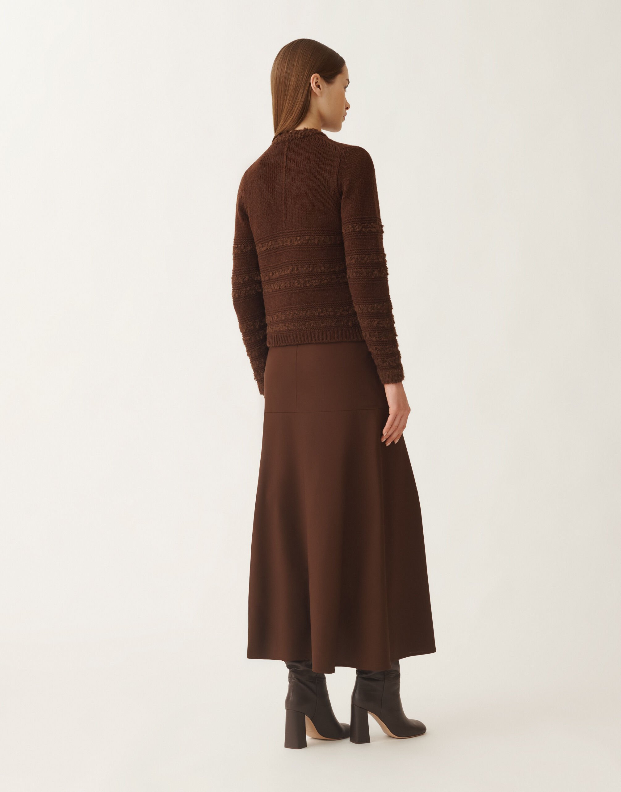 Fabiana Filippi Camel cardigan, ebony BROWN MAD215F126L5010000