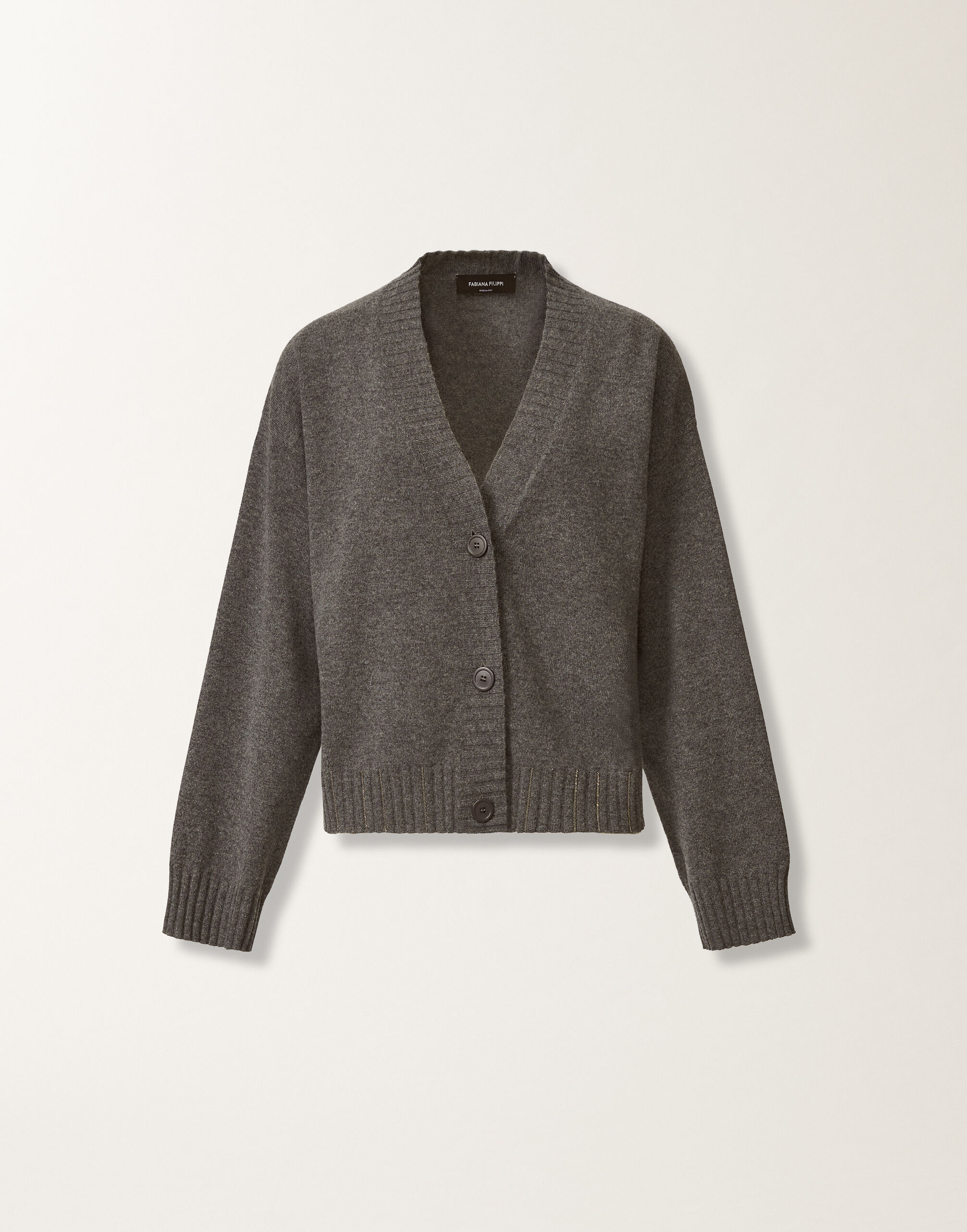Fabiana Filippi Platinum cardigan, lead grey GREY MAD215F024L5170000