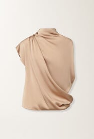 Fabiana Filippi Envers satin top, maple BEIGE TPD215F298L5960000