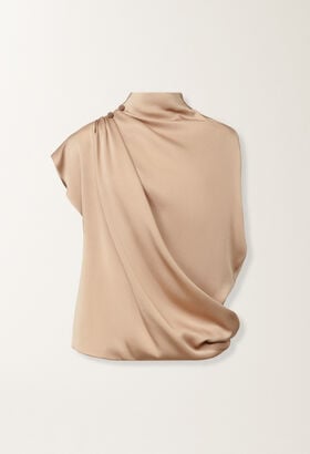 Fabiana Filippi Top in enver satin, acero BEIGE TPD215F298L5960000