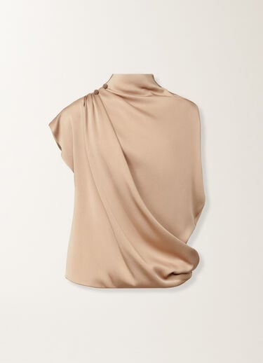 Fabiana Filippi Envers satin top, maple BEIGE TPD215F298L5960000